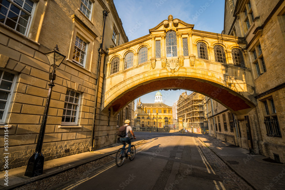 Hertford Bridge known as the Bridge of Sighs  on New College Lane in Oxford, England