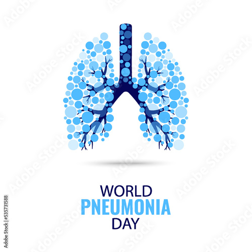 Vector Illustration of World Pneumonia Day.
