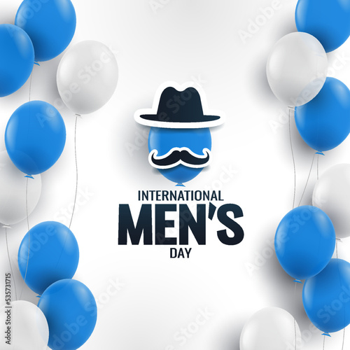 Vector illustration of International Men's Day. For a poster or banner and greeting card.
