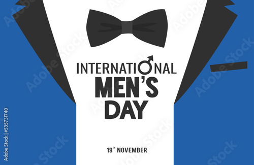 Vector illustration of International Men's Day. For a poster or banner and greeting card.
