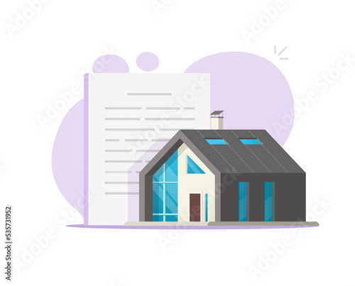Home house document policy terms specifications vector or property project specs description details form illustration, real estate development definition prescription paperwork image