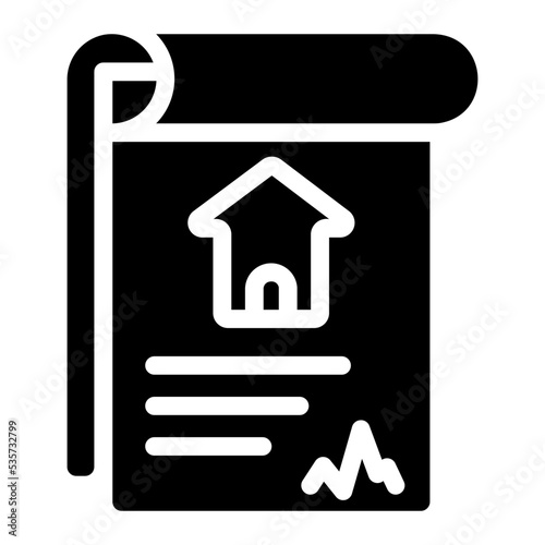 Mortgage glyph icon