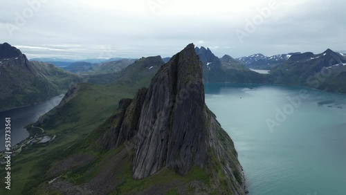 Fly around Segla Rock on Senja Norway | Dji Air2s photo