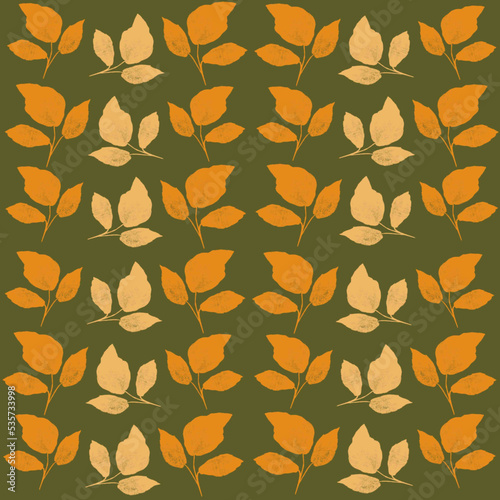 autumn leaves seamless pattern