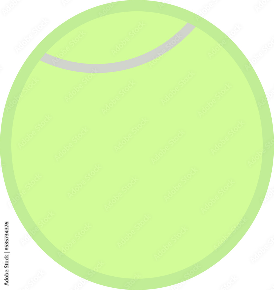 Tennis ball vector flat illustration