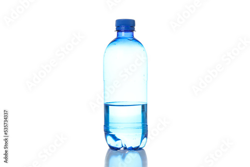 Concept of thirst and freshness, fresh water, isolated on white background