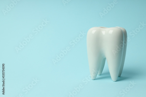 Concept of tooth treatment and dental care, space for text