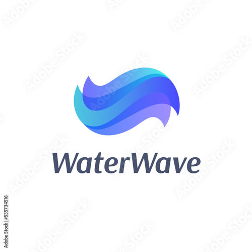 Vector logo design template. Water Wave. Clean water. 