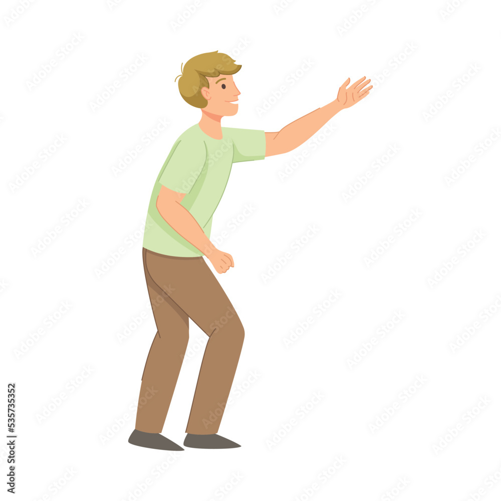 Man Character Walking Forward Pursuing Goal Having Ambition Vector Illustration Man Character Walking Forward Pursuing Goal Having Ambition Vector Illustration