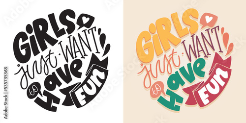 Lettering hand drawn slogan. Funny quote for blog, poster and print design. Modern calligraphy text. 