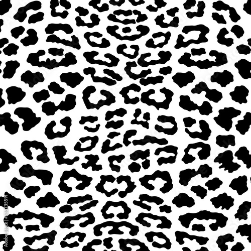 Vector black leopard, cheetah and jaguar print seamless pattern. Animal skin print seamless pattern design.