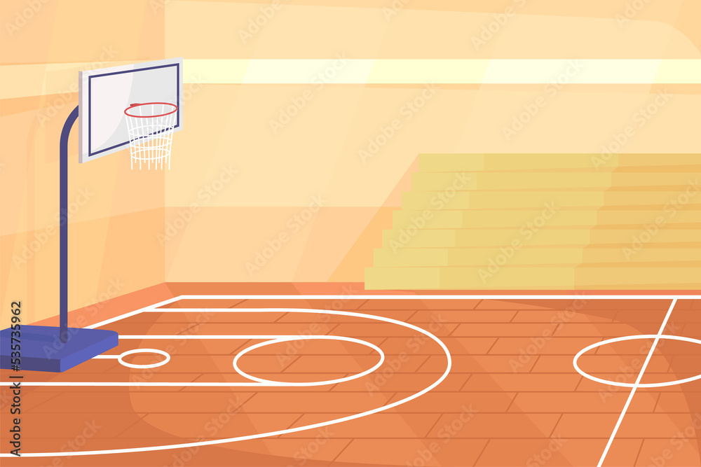 school-gym-flat-color-raster-illustration-gymnasium-with-parquet-floor