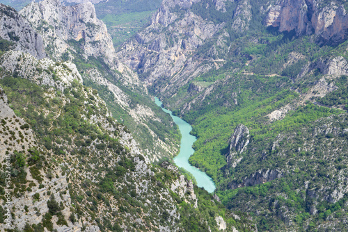The Verdon Gorge in France from above photo