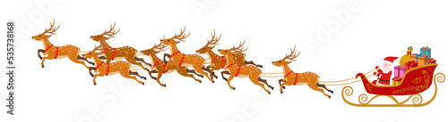 santa claus and rudolph the deer pulling a sleigh transparent background solid color 산타클로스 루돌프사슴 eight photo