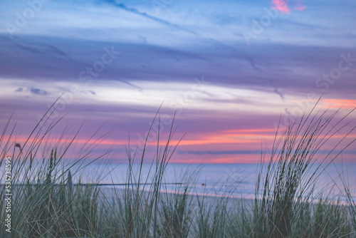 Sunset Belgian coast middelkerke 