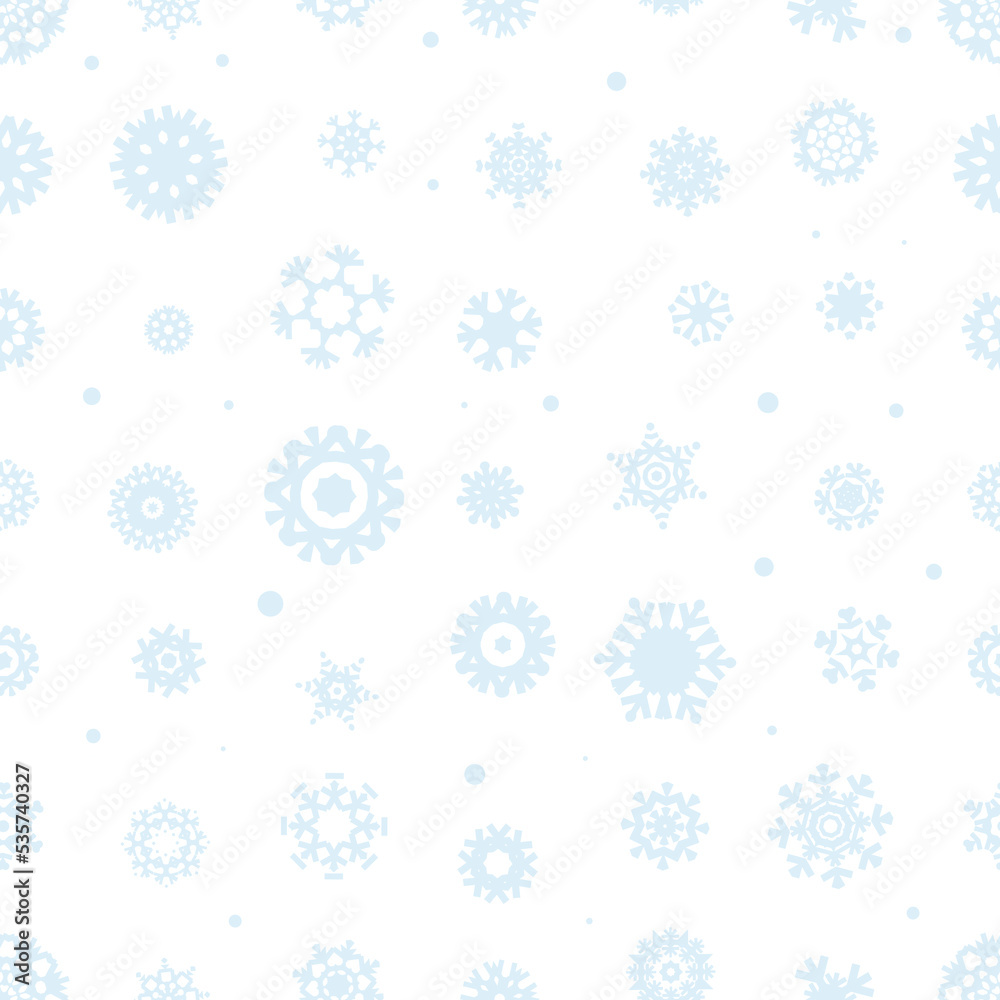 Snowflakes Seamless Pattern, Christmas Background Snowflakes Seamless Pattern, Christmas Background