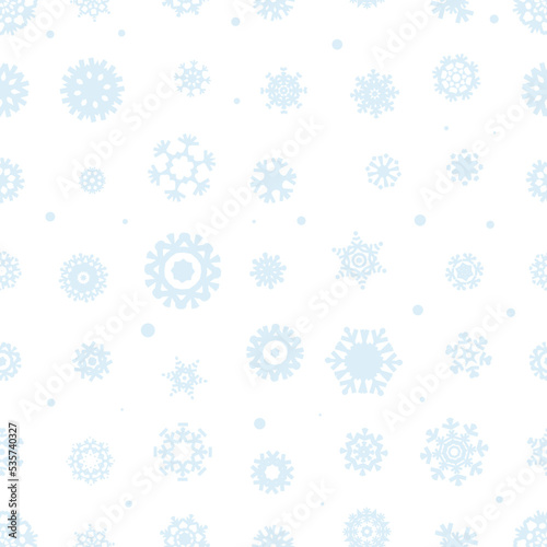 Snowflakes Seamless Pattern, Christmas Background