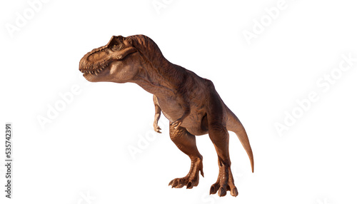 Trex tyrant dinosaur isolated on empty background PNG © akiratrang