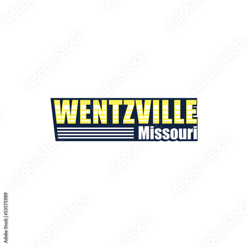 Vintage Retro Wentzville, Missouri City names Design photo