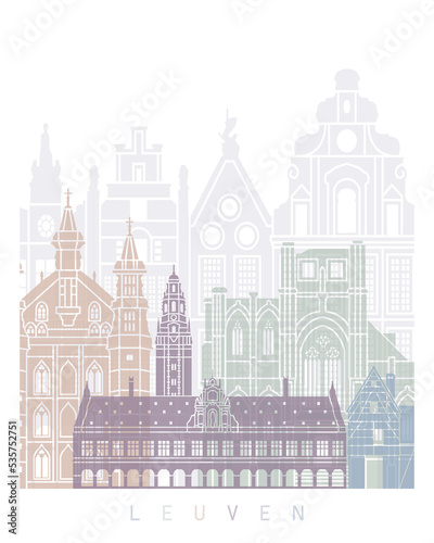 LEUVEN SKYLINE POSTER PASTEL