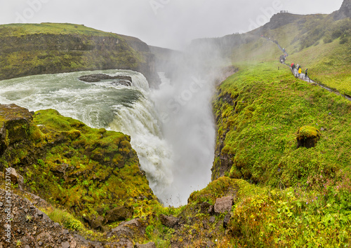 Waterfall Gullfoss in Iceland