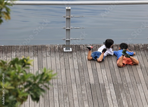 people on the pier