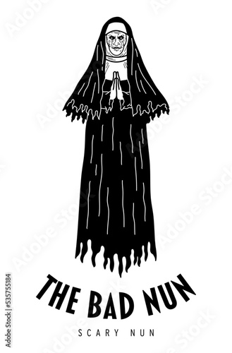 The Bad Nun Modern Logo