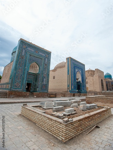 Shahi Zinda Memorial Complex in Samarkand, Uzbekistan photo