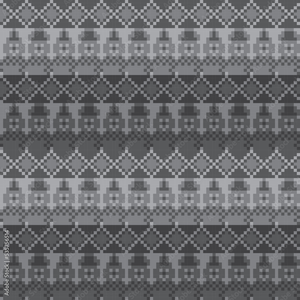Christmas Snowman Fair Isle Seamless Pattern Design Christmas Snowman Fair Isle Seamless Pattern Design