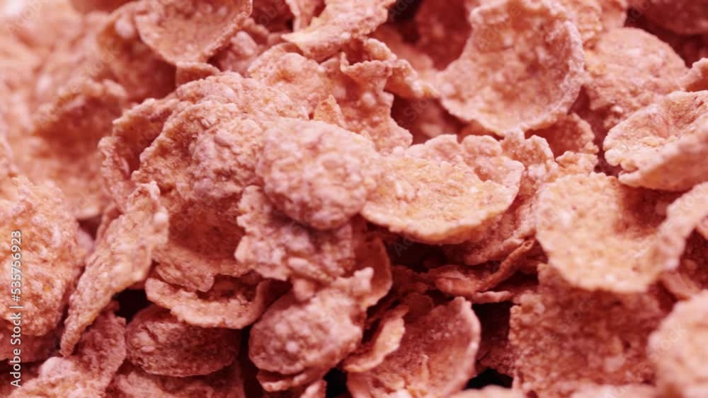 A pile of cornflakes for breakfast in bulk