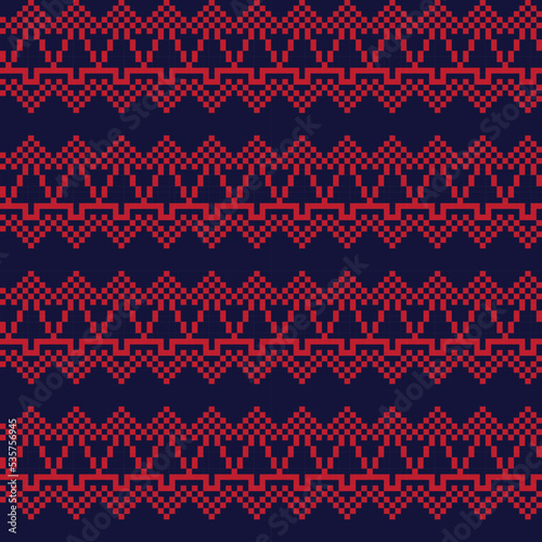 Christmas Tree Fair Isle Seamless Pattern Design