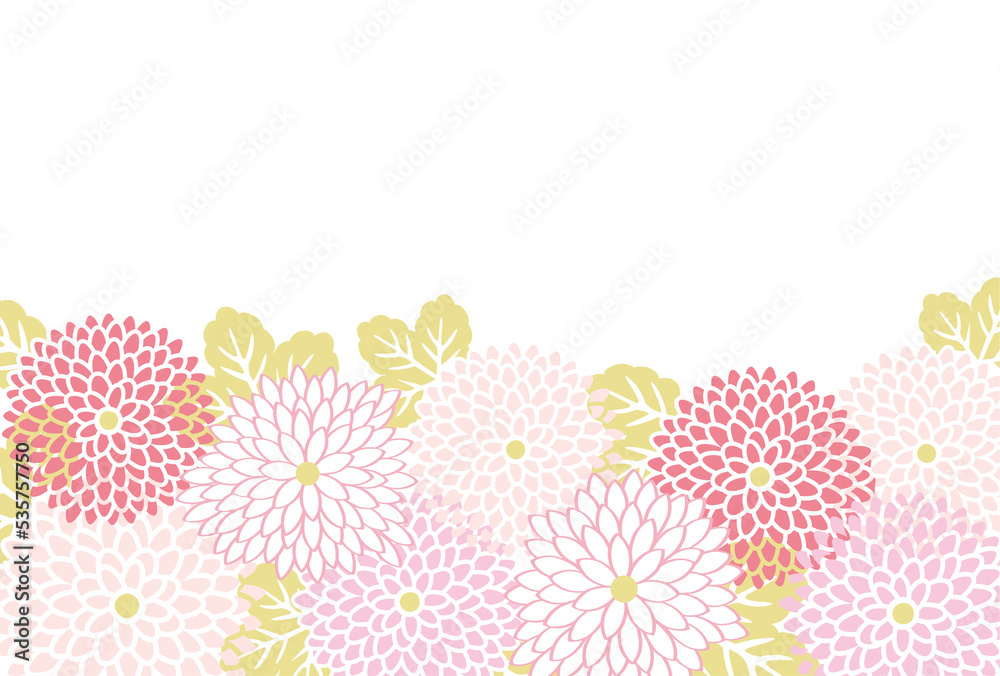 Background frame illustration with geometric flower pattern, card design template