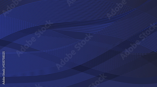 Vector 3D modern wave curve abstract presentation background. dark blue background