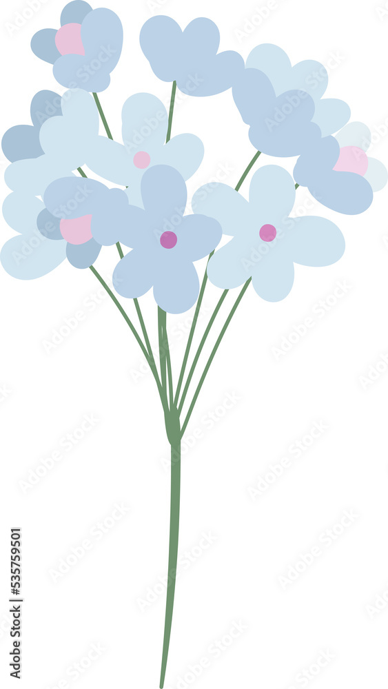 Naklejka premium flat style beautiful flower in pink and purple tone