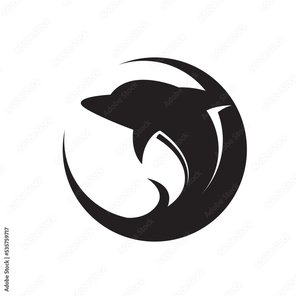 Dolphin logo template vector icon Dolphin logo template vector icon