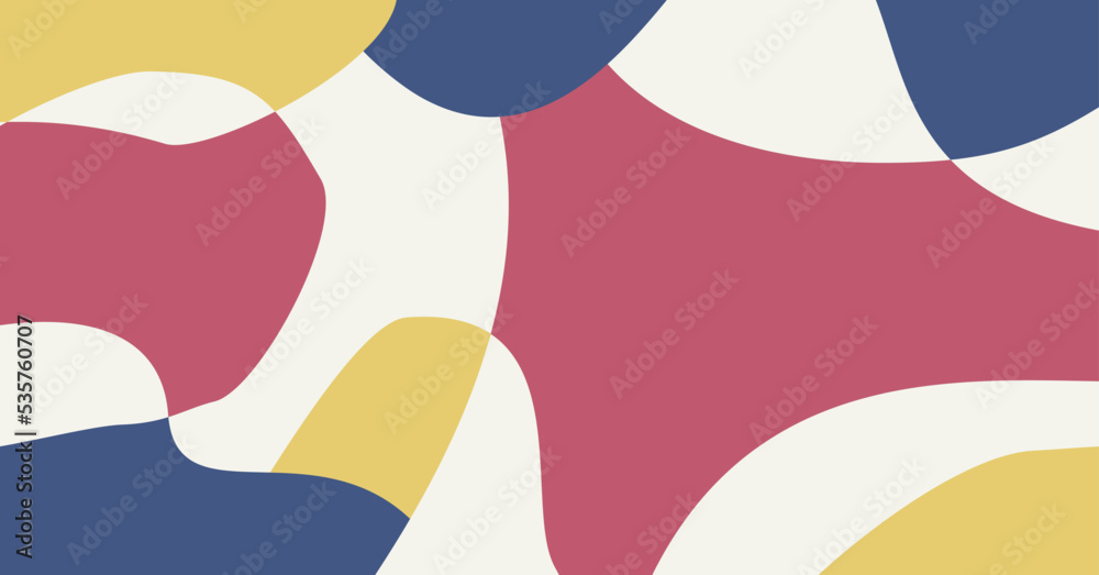 Trendy abstract doodle shape background. Contemporary hand drawn geometric elements, Vector illustration