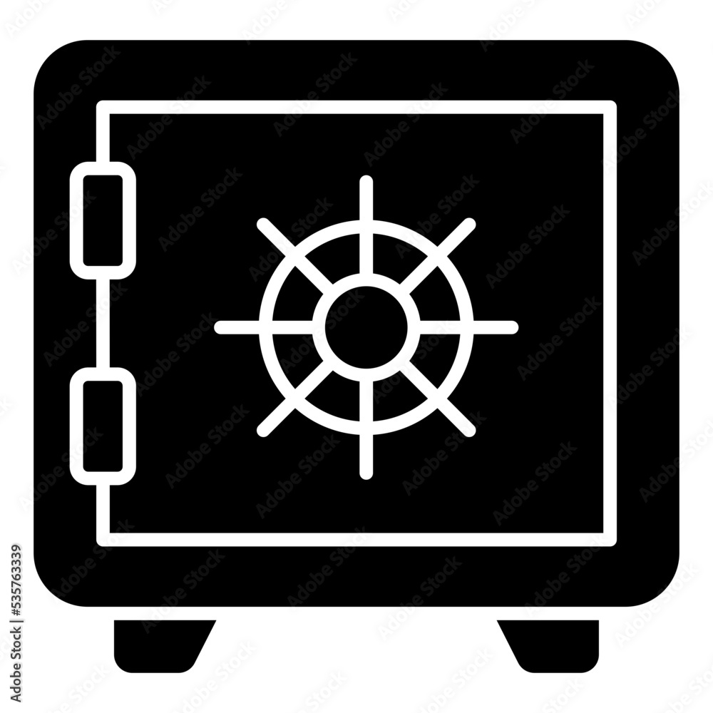 An editable design icon of bank locker An editable design icon of bank locker