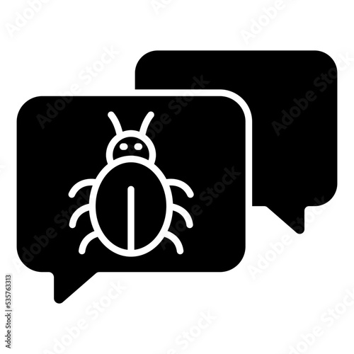 Perfect design icon of infected chat