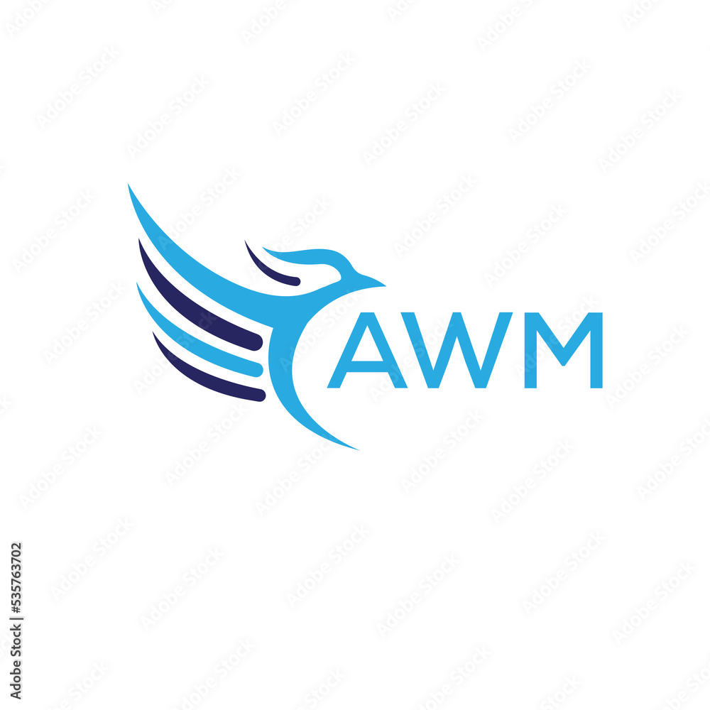 AWM letter logo. AWM letter logo icon design for business and company. AWM letter initial vector logo design.
