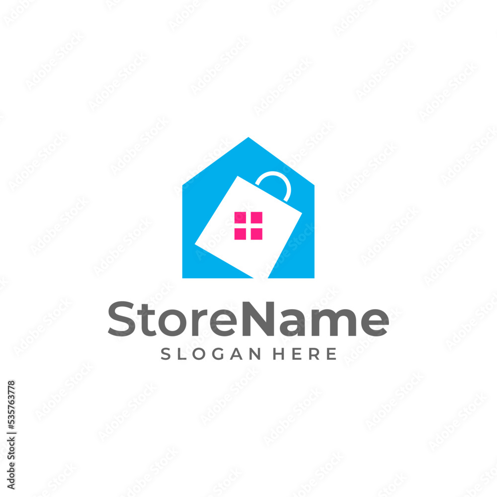 Shop home logo design concept vector. business agency real estate logo. furniture shop logo design template Shop home logo design concept vector. business agency real estate logo. furniture shop logo design template