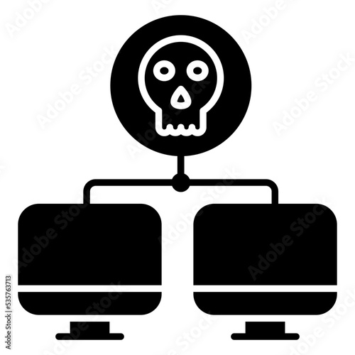 An icon design of system hacking 