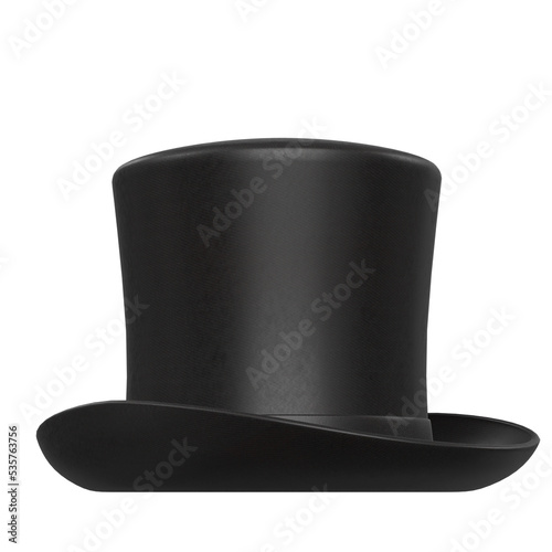 3d rendering illustration of a top hat photo