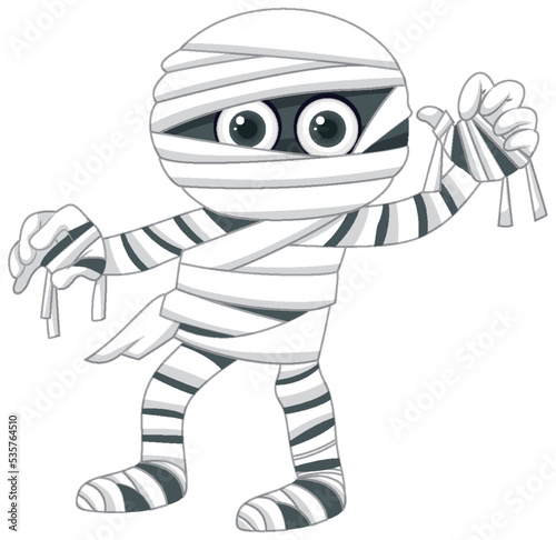 Mummy kid cartoon character