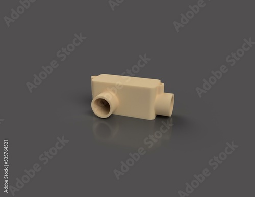 A 3d render image of a prototype product from cad software.