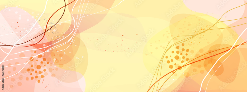 Summer template with pink-orange background and space for text in the center. Modern invitation card in naive style. Summer template with pink-orange background and space for text in the center. Modern invitation card in naive style.