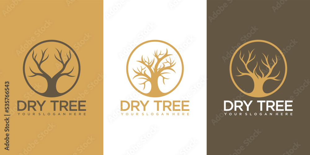 Dry tree logo design unique Premium Vector Dry tree logo design unique Premium Vector