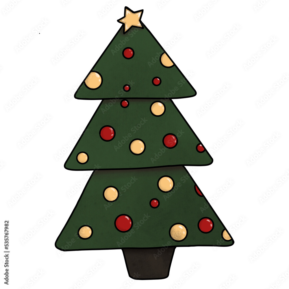 christmas tree with red star christmas tree with red star