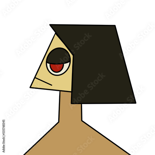 Abstract tribal girl face