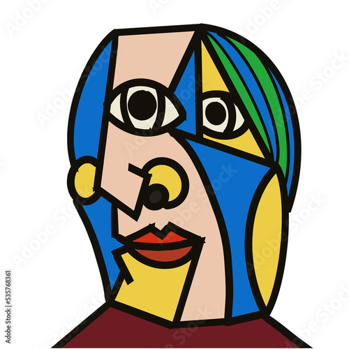 abstract tribal human face