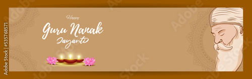 vector illustration for Indian festival Guru Nanak Jayanti